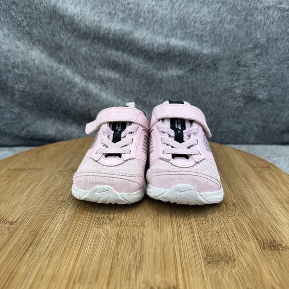 Nike Downshifter 10 Toddler Shoes Pink Silver Girls Size 5C Hook Loop CZ3967-605 - Picture 2 of 9